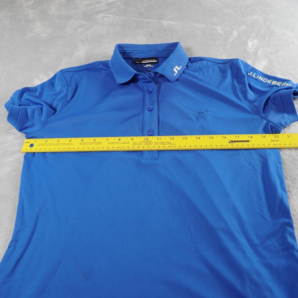 J.Lindeberg Tour Tech Golf Polo Womens XL Blue Short Sleeve Athletic Shirt - Picture 5 of 11
